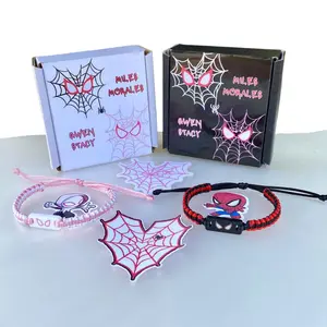 Gelang Couple Miles Morales & Gwen Stacy Edisi Khusus dengan Kotak Gratis dan Stiker Bracelets Aksesoris