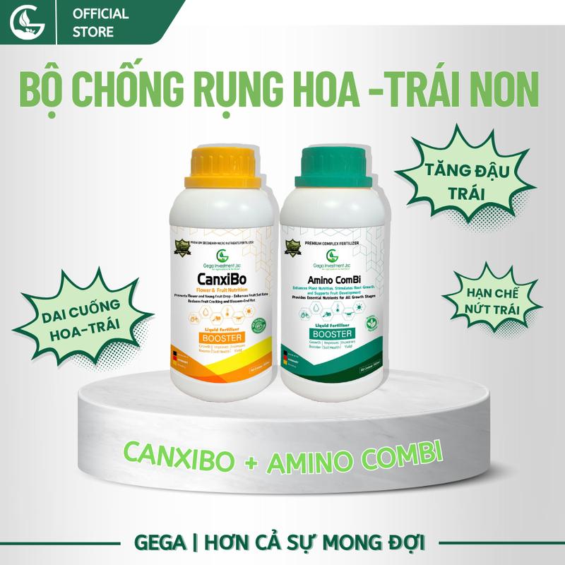 Phân bón chống rụng hoa trái – COMBO AMINO COMBI CANXIBO – GEGA – Dưỡng hoa trái chống rụng hoa trái