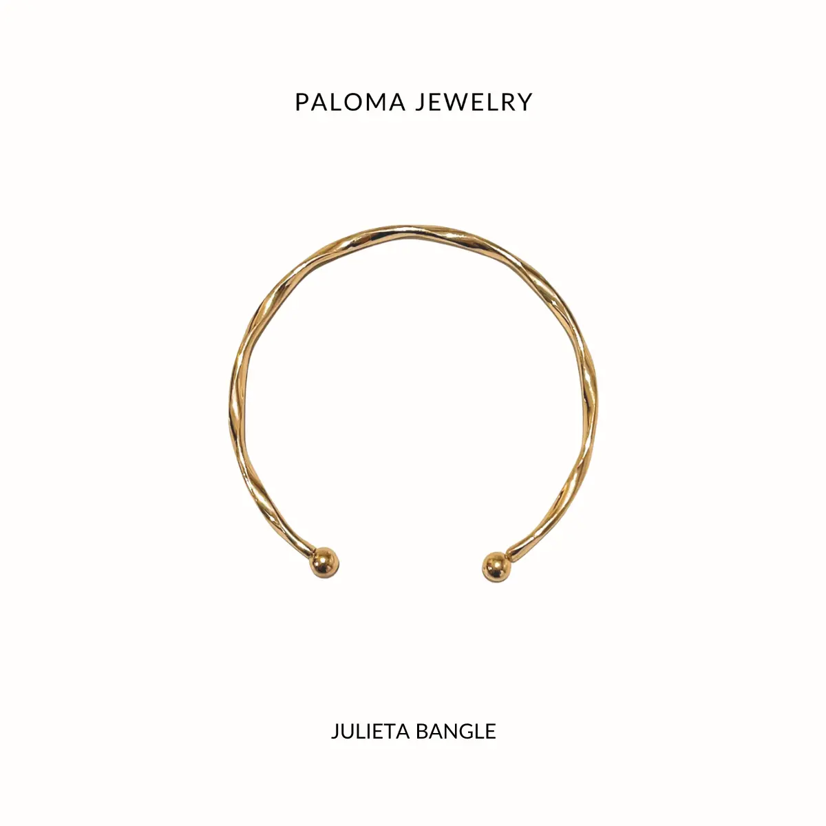 PALOMA - Julieta Classic Bangle | Sterling Silver & 18K Gold Plated
