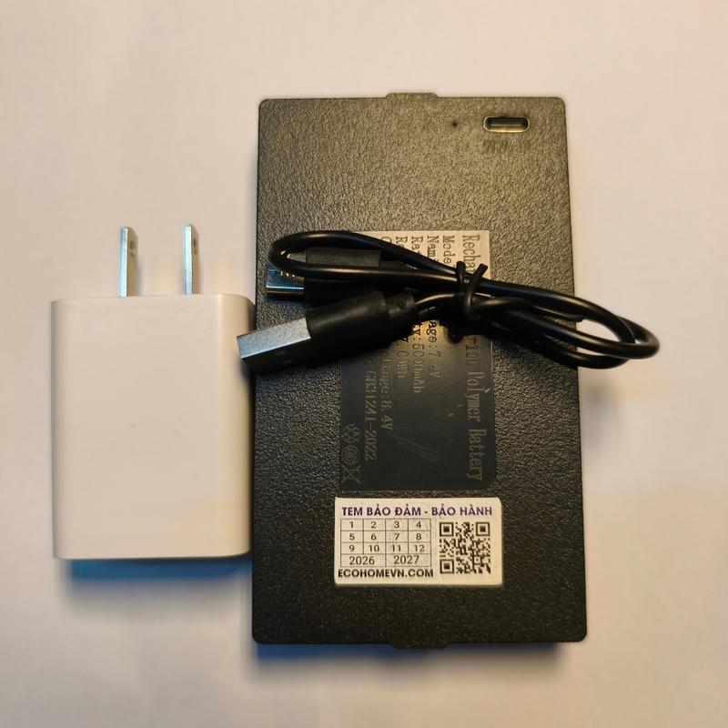 Pin Khóa Cửa Thông Minh ZNS Series 7.4V - 7.5V - Tích Hợp Cổng Sạc Type-C Tiện L