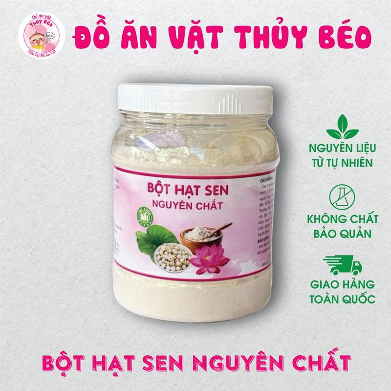  Hộp 500g Bột Hạt Sen Rang Tay Nghiền Mịn Truyền Thống Không Đường- Đồ Ăn Vặt Thuỷ Béo 