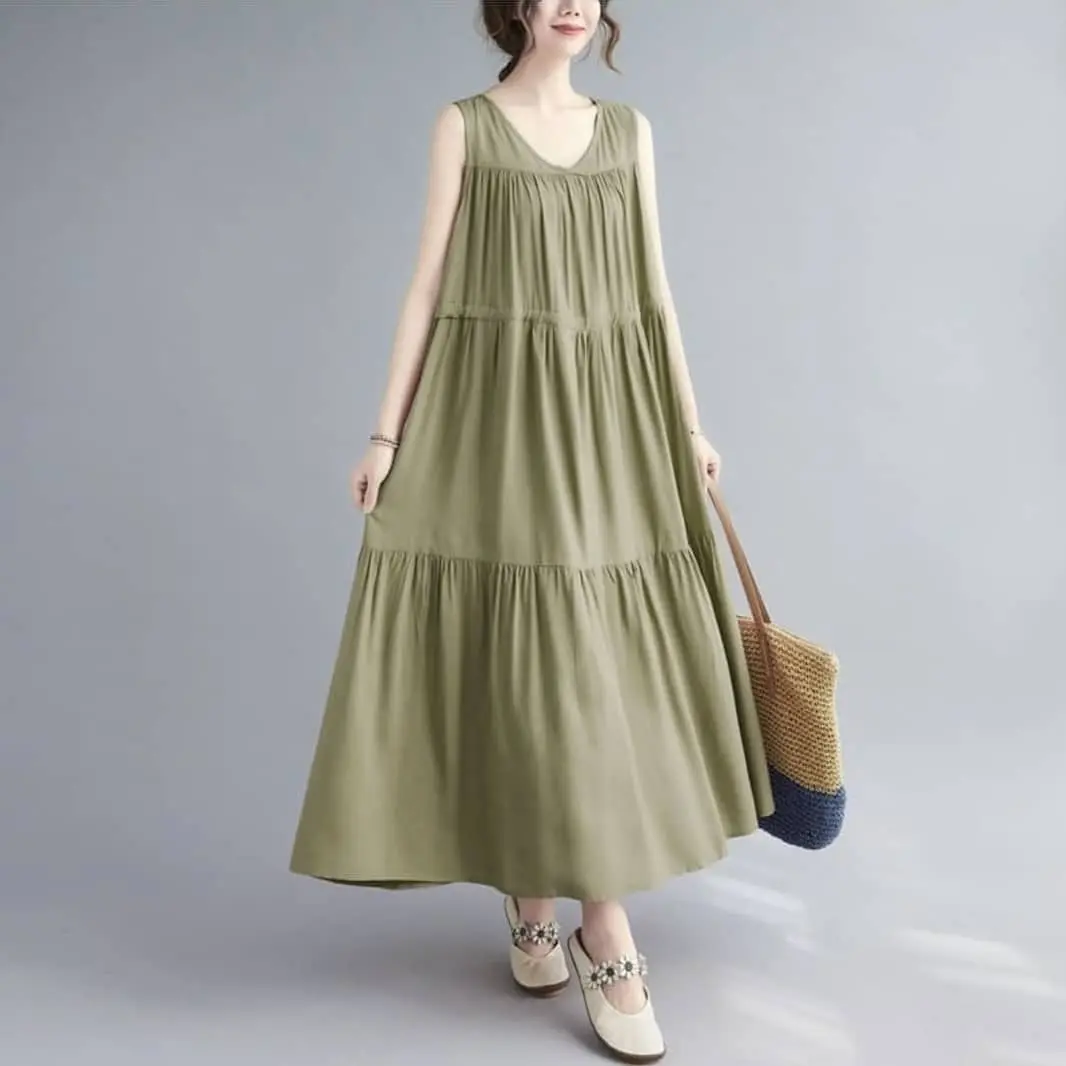 PROMO lola dress lekbong wanita dewasa terbaru kekinian_hits // harga promo bahan katun rayon fit to XL Casual Kerah