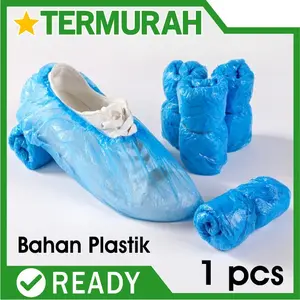 Cover shoes PLASTIK sarung sepatu disposable APD shoe cover medis sekali pakai disposable PLASTIC