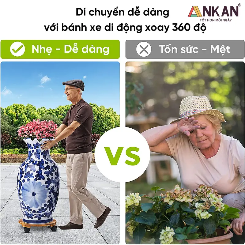 Kệ Giá Đỡ Chậu Hoa Cây Cảnh Đa Năng ANKAN Đường Kính 30cm Chịu Lực 60kg 5