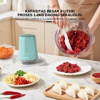 Gambar ecentio Penggiling Daging Stainless 2L Food Chopper 6 Mata Pisau Multifungsi Food Processor Daging 300W 2 Kecepatan Food Grade Garansi 1 Tahun - Hijau 6 Pisau 2L dari ecentio.indonesia Kab. Bekasi 4 Tokopedia