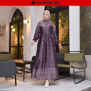 JEJE Gamis Bela Dress Silk Premium Motif Terbaru Bunsui Friendly