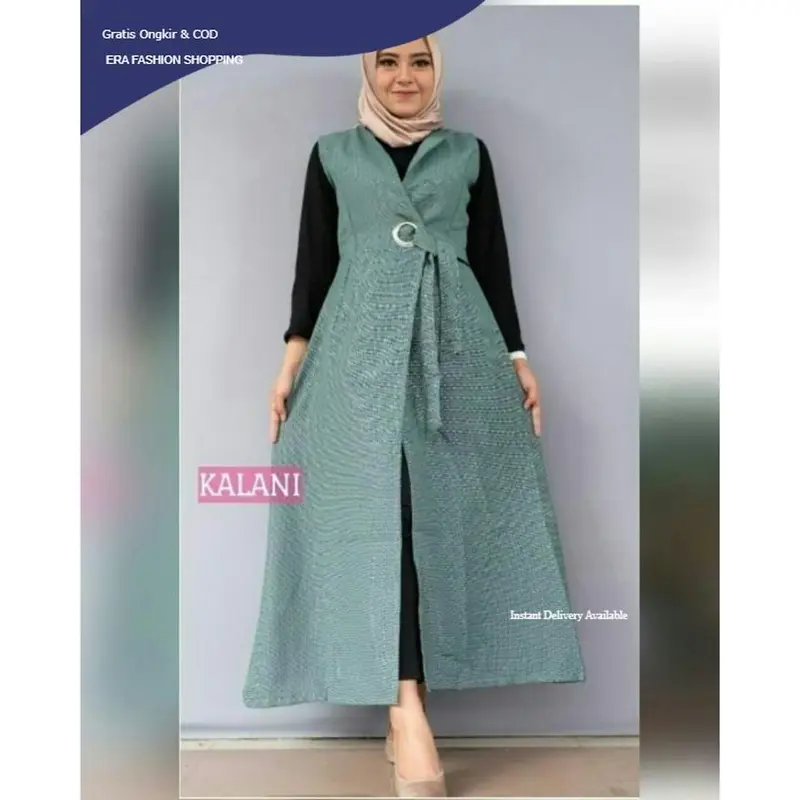 Baju Auter kalani tosca RO pakain Wanita rompi katun supernova tosca Fashion Kekinian Ramadhan Lebaran 2025 Fit Muslim Atasan Cardigan 0