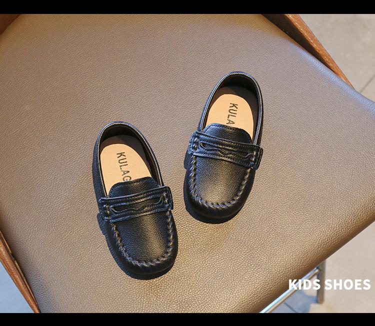 Product Introduction of Children Boys Leather Shoes 2024 Spring and Autumn Simple Slip-on Round-toe School Shoes Loafers Flats Moccasins Classic Formal 15