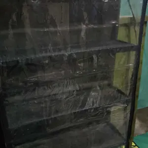 Rak Tas Gantung Motif Polos 6 Susun dengan Resleting dan Alas Karton Kuat