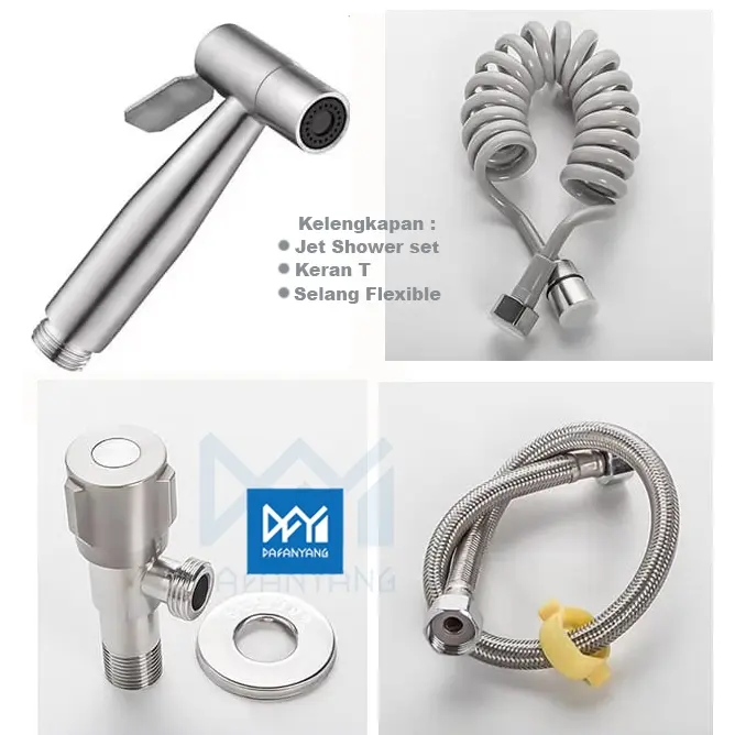 Kloset Jongkok Flush 1 Set Dengan Water tank Wastafel Keramik Model Terbaru | Toilet Jongkok Flush Water Tangki Wastafel Ceramic WC 5