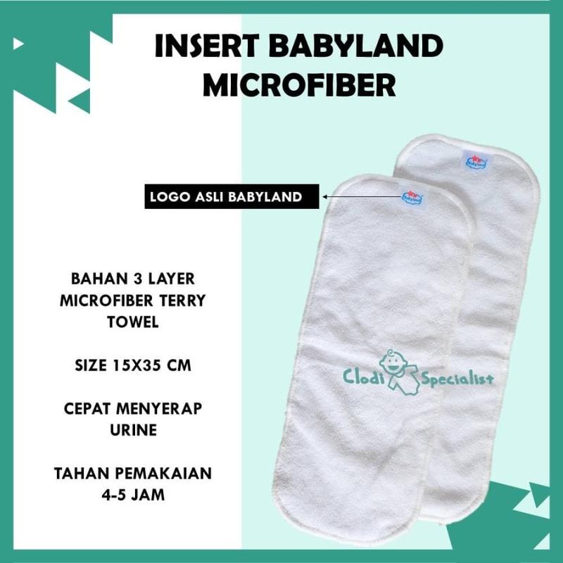Original Insert Clodi Babyland Microfiber Penyerap Ompol Popok Kain Clody Pempes Kain 0