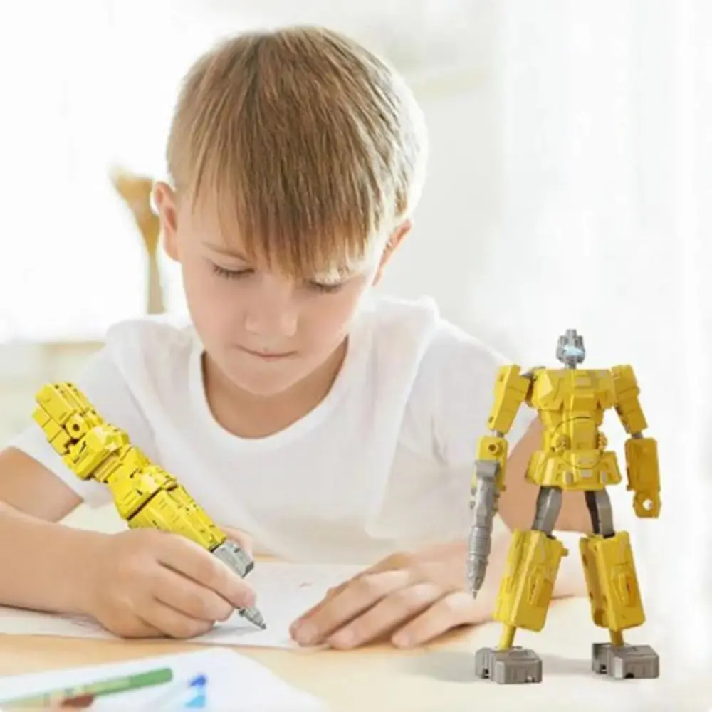 Durable ABS Robot Deformation Pen Wear Resistant Non-toxic Stationery Gel Pen Ball-point Pen Children