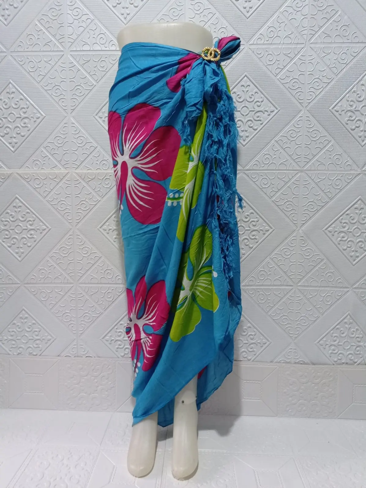 Kain Bali Pantai - Kain Pantai Bali Bunga New Ukuran Standar 110x145 cm - sarung bali