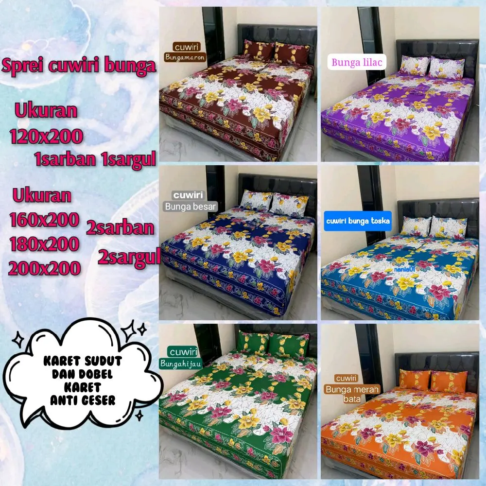 Sprei batik modern sprei jadul T20 dan T30 ukuran komplit 120,160,180,200 sprei batik motif klasik