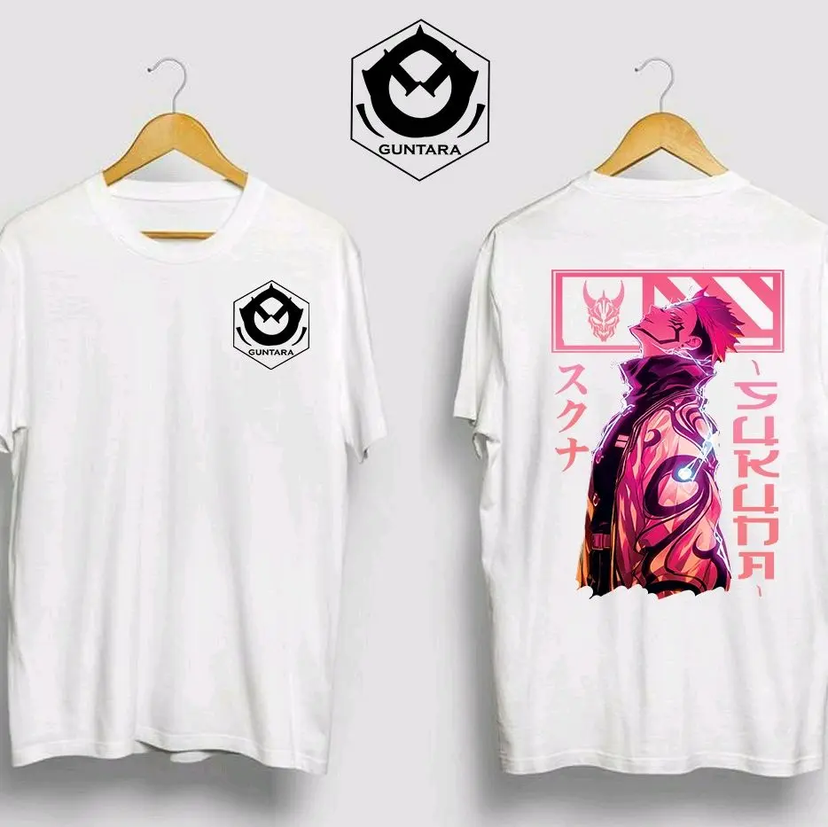 Baju Kaos Distro Adem Pria Desain Anime Keren Sukuna Jujutsu Kaisen