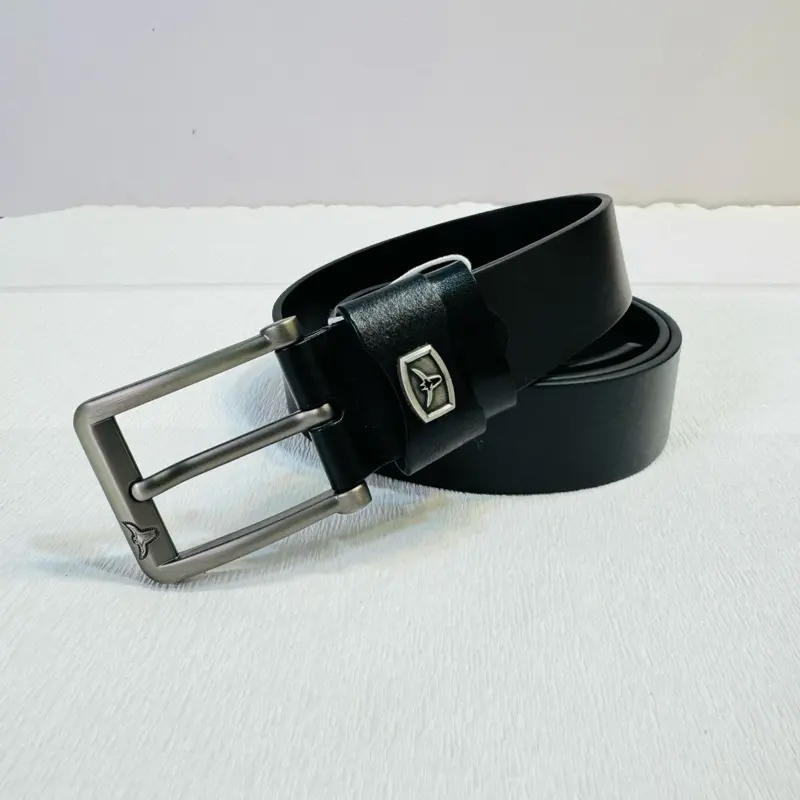Thắt lưng da bò thật (bản vip 4.0cm)khóa kim bấm lỗ cao cấp 4