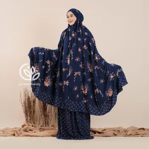 Mukena Nadira Rayon Premium Jumbo Rempel Setelan Atasan Bawahan Batik Tebal Adem Nyaman Lembut Panjang
