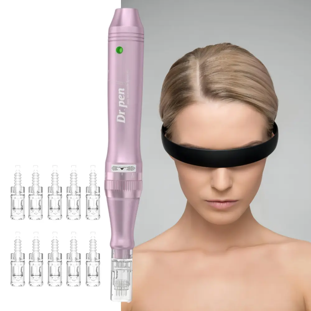 10 Free Cartridges: 10pcs Round Nano - Dr. Pen Ultima M7 Professional Kit - Authentic Multi-Function Wireless Derma Beauty Pen - Trusty Skin Care Tool Kit