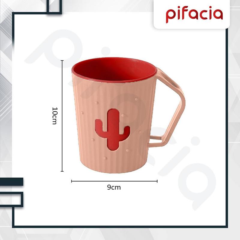 PIFACIA Gelas Kaktus Tempat Sikat Gigi Kumur Karakter Lucu Perlengkapan Kamar Mandi Cangkir BPA FREE Multifungsi 5