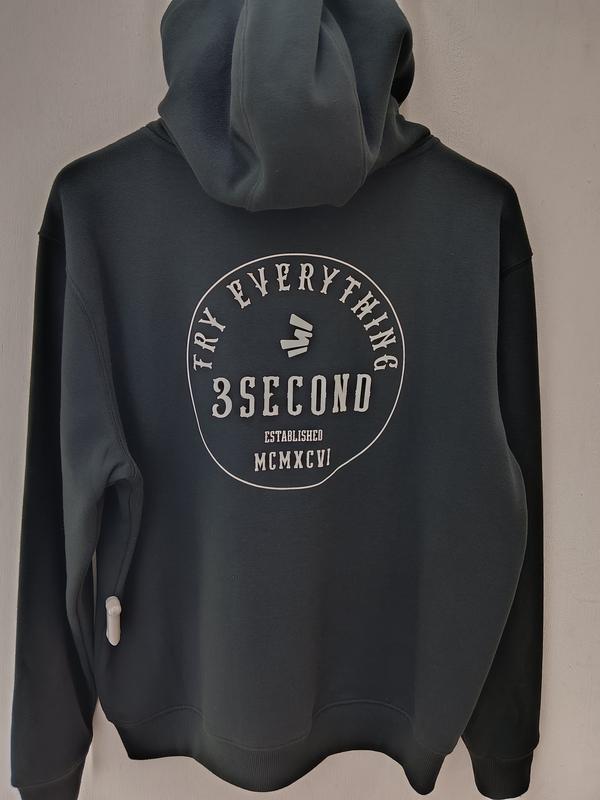 3Second Men's Jacket Zipper Hoodie Sweatshirt Regular Fit Fleece Vines S03102415 1