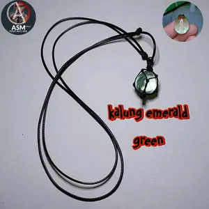 KALUNG BATU EMERAL GREEN kalung zamrud murah