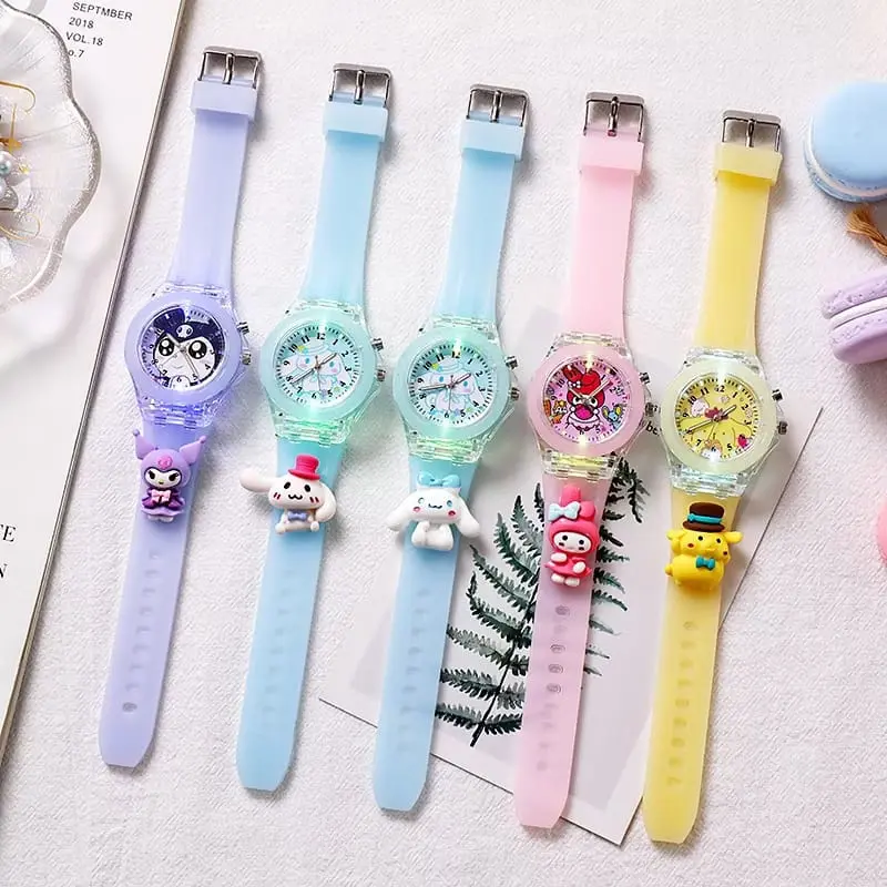 JAM TANGAN ANAK-ANAK DESAIN IMUT DENGAN BERBAGAI PILIHAN WARNA DAN KARAKTER LUCU DENGAN LAMPU LED 1