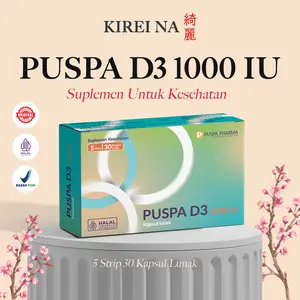 PUSPA D3 1000 IU - Membantu kesehatan Tulang dan daya tahan tubuh - isi 30 kapsul lunak