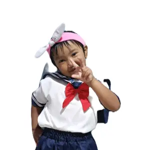 Seragam Sekolah Saifuku Anak Perempuan 3-5 Th dengan Kancing Merah dan Kancing Biru