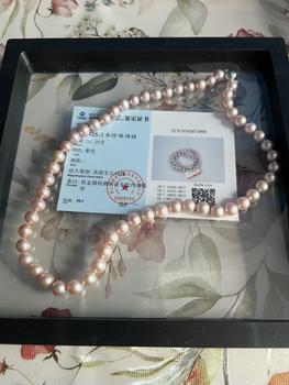 Product Review of LU  Natural Freshwater Pearl, Manta Rose Full String Necklace S925 7-7.5 mm  SKU:XL-071 from S**y L** 0