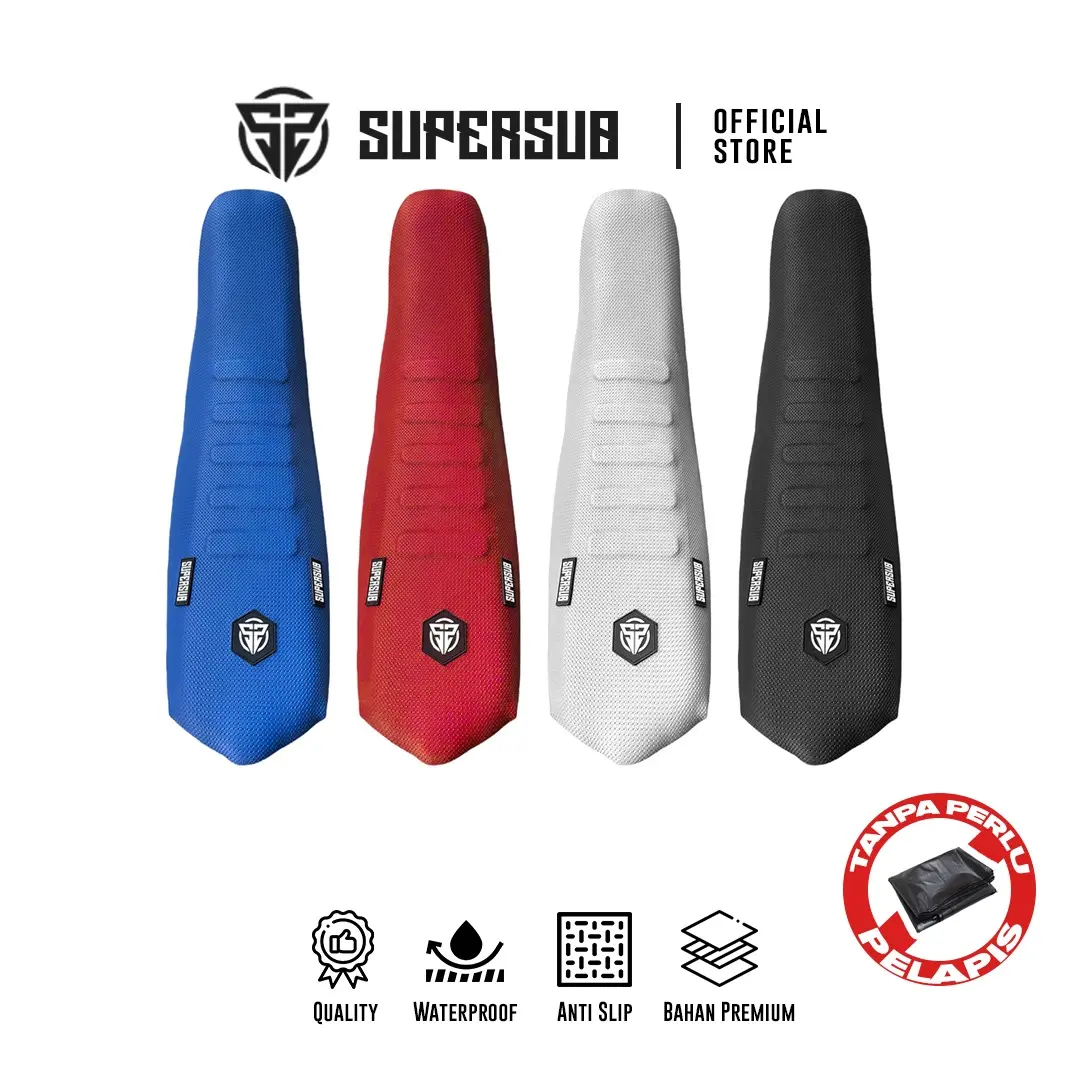 Kulit Jok Supersub Anti Rembes Anti Slip utk KLX CRF WR 155 DTRACKER KTM Huqvarna Viar Diablo Sarung Jok Kain Jok Motor Trail Supermoto