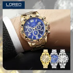 LOREO Jam Tangan Pria Mewah Desain Eropa / Jam Tangan Cowok Chronograph LOREO Jam Tangan Pria Mewah Desain Eropa / Jam Tangan Cowok Chronograph
