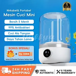 【Domi】Mesin Cuci Mini Portable Small Washing Machine Wireless Portable Rechargeable Laundry Cup 2L Capacity Household Socks Bra Mouth Towels