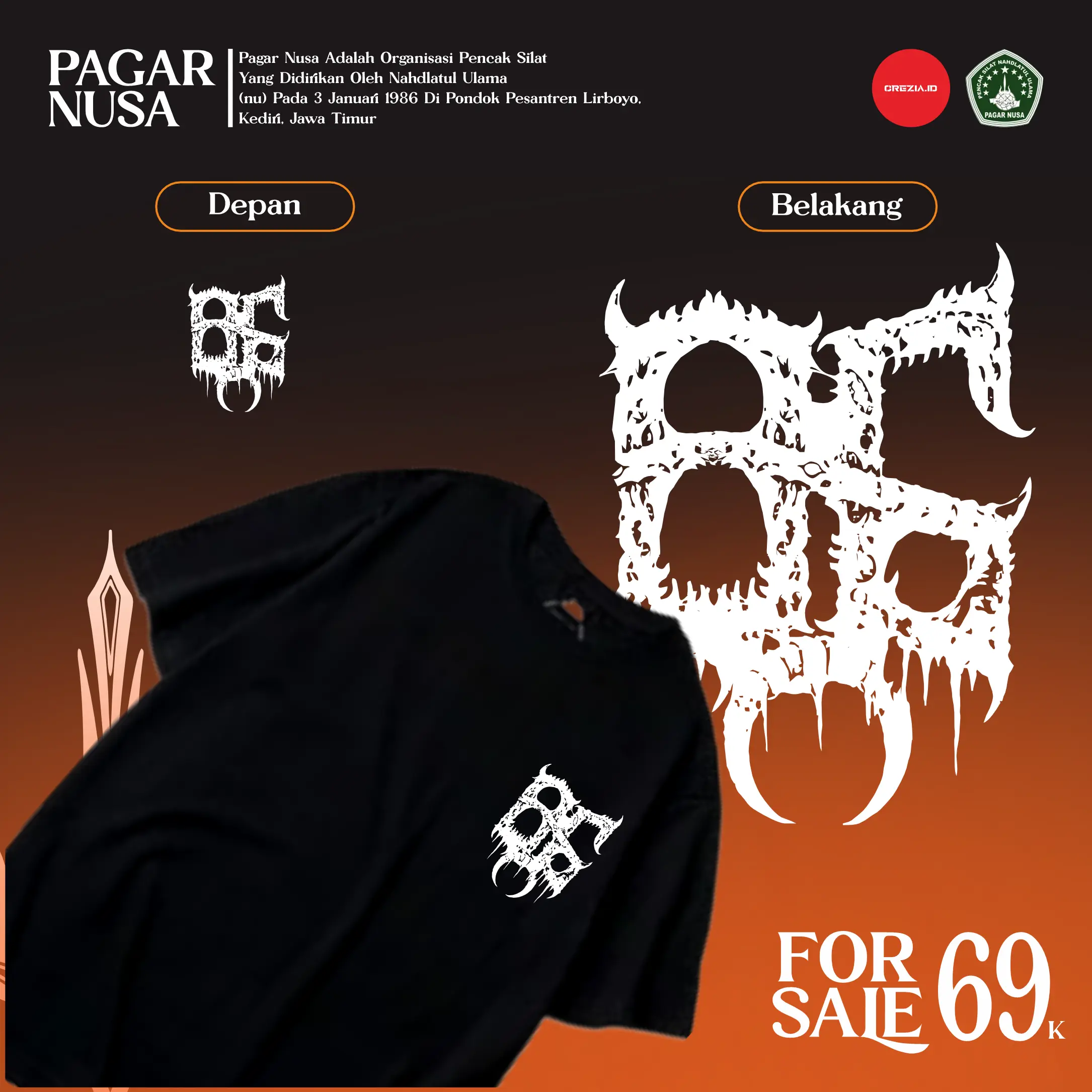 KAOS PAGAR NUSA ELEGAN DISTRO Baju Digital
