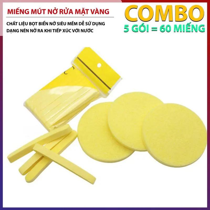 Combo 3 Gói 36 Miếng Mút Rửa Mặt Bọt Biển Dạng Nén Dls Miếng Bông Bọt Biển Dạng…
