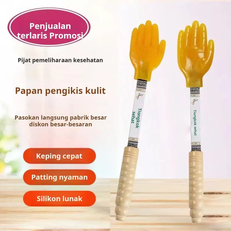 Pemukul meridian silikon, pemukul pemeliharaan kesehatan, pemukul telapak tangan, gesper telapak tangan, pemukul punggung, palu Wajah Terapi 4