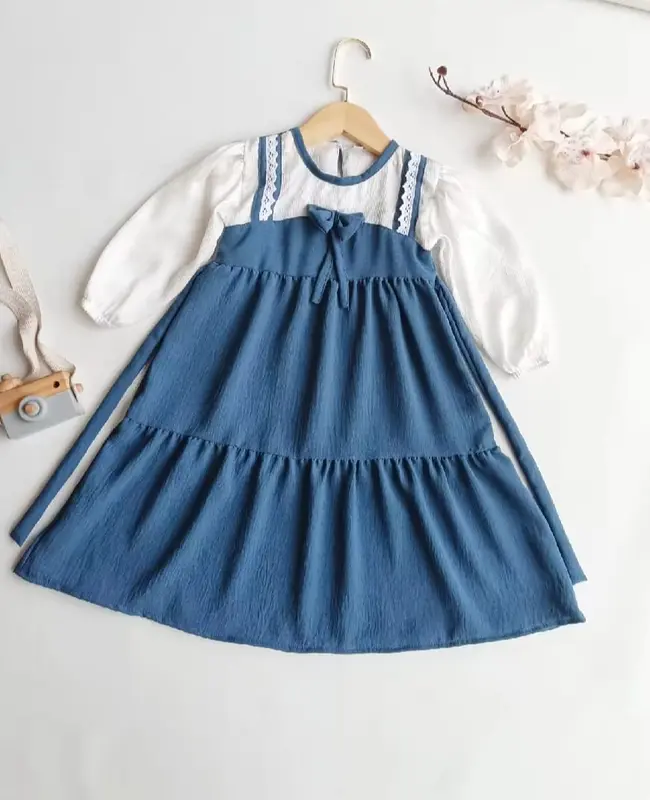 Gamis Anak Terbaru Zira Dress Fashion Anak Prempuan Kekinian Usia 2-9 Tahun Bahan Cringkle Premium 0