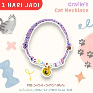 [FREE CUSTOM NAMA + LONCENG] CRAFLE'S CAT NECKLACE / KALUNG KUCING LONCENG CUSTOM NAMA