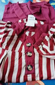 Product Review of SETELAN SALUR LD 110 120 130CM XL XXL SETELAN KATUN RAYON TWILL 116554 - SET MOTIF SALUR WANITA jumbo soft peach murah Baju Celana Kancing from i**h 0