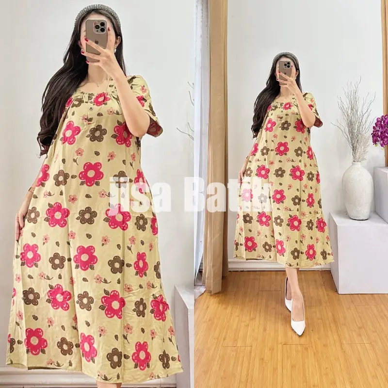 Daster Fuji Rayon Terbaru / Daster Kancing Depan Bumil Busui Kekinian 2