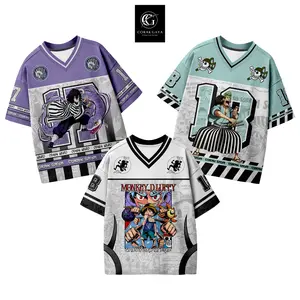 Corak Gaya Sport Baju Kaos Jersey Anak 2-12Thn Oversize Dryfit Rugby Baseball Retro streetwear Setiap Corak Ada Gaya Olahraga Outdoor