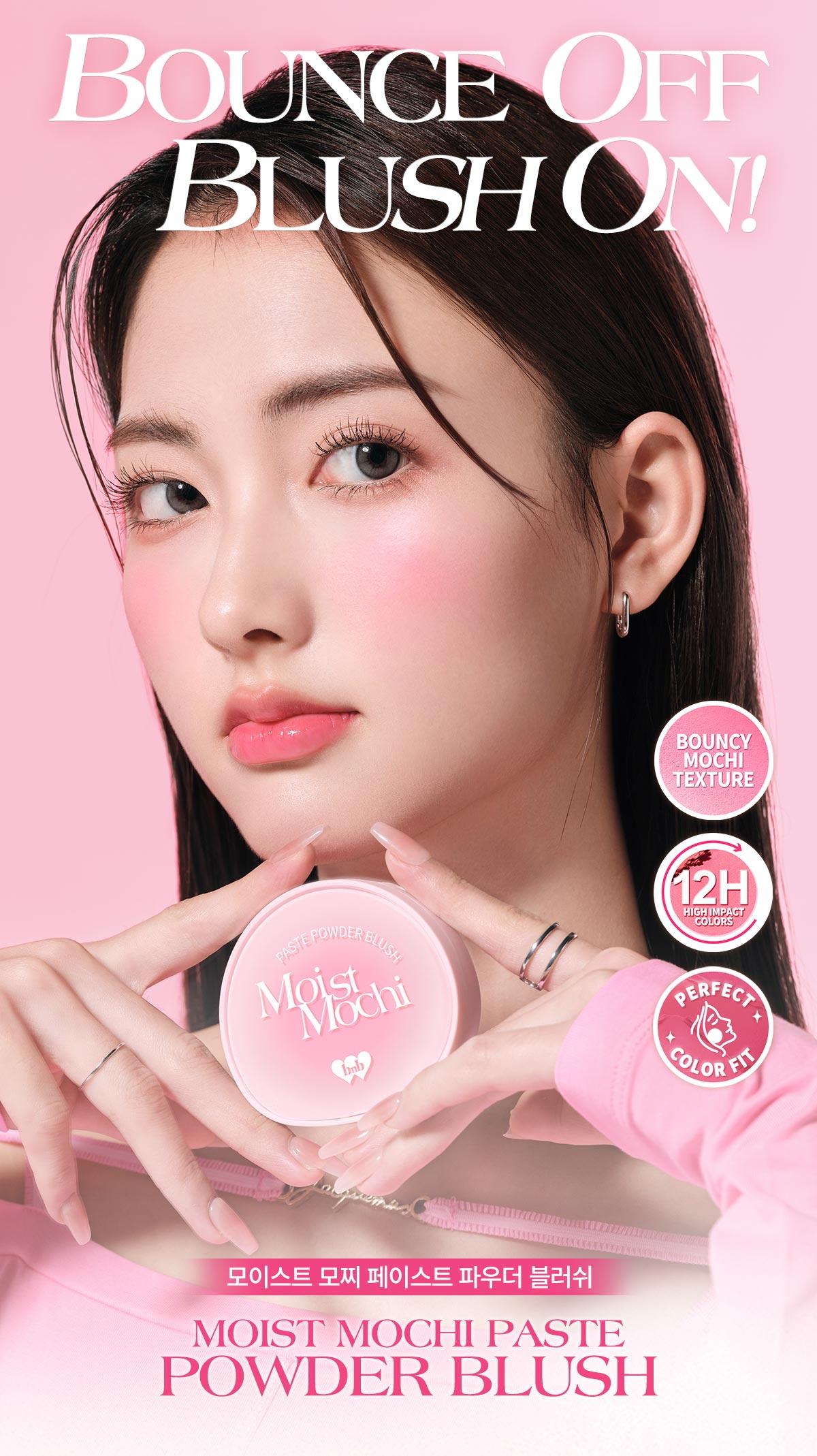 【NEW SHADE】 BNB Barenbliss Moist Mochi Paste Powder Blush 4.5g | Cheek, Lip, Eyeshadow pH-Adjusting Cream Blush On High Pigmented Tahan hingga 12 jam Lasting Color Ringan Blendable & Melembapkan Tampilan Sehat Seharian dengan 3X Botanic Infusion & Vit.E