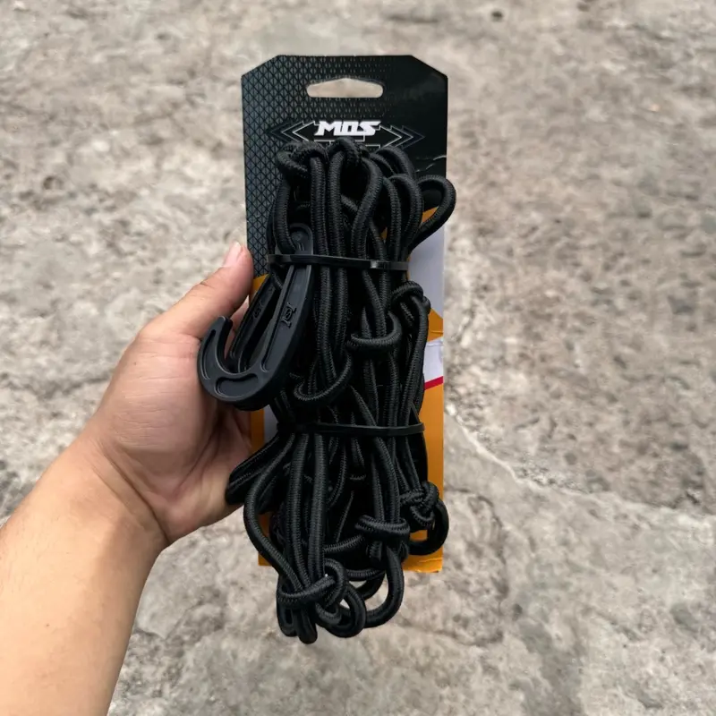 JARING JOK HELM TALI PENGIKAT HELM UKURAN 40x40 CM DIAMETER TEBAL 6 MM UNIVERSAL 6 HOOK Motorcycle 2