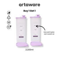 Gambar DAPAT2 Ortaware Toples 2in1 Bisa Jadi Botol Minuman di Kulkas 2.2Liter - Purple dari Ortaware Kota Depok 1 Tokopedia