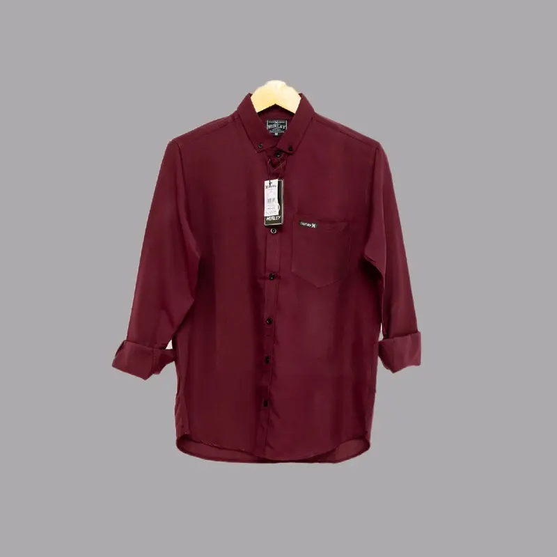 kemeja formal pria lengan panjang bahan katun signatur 0