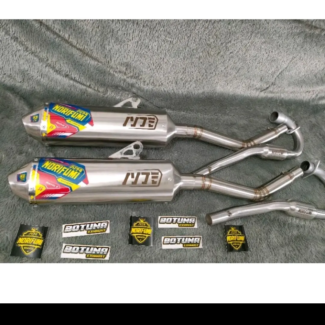 KNALPOT RACING NORIFUMI ROCKET 4 KLX150/DTRACKER/CRF150L/WR 155 BISA COD SELURUH INDONESIA Bulat Kamera Motor Motorcycle Silincer