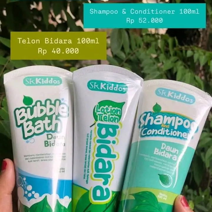 Kiddos SR12| Bubble Bath, Shampo & Conditioner, Lotion Telon Daun Bidara| Merawat Kulit Dan Rambut Anak Anda