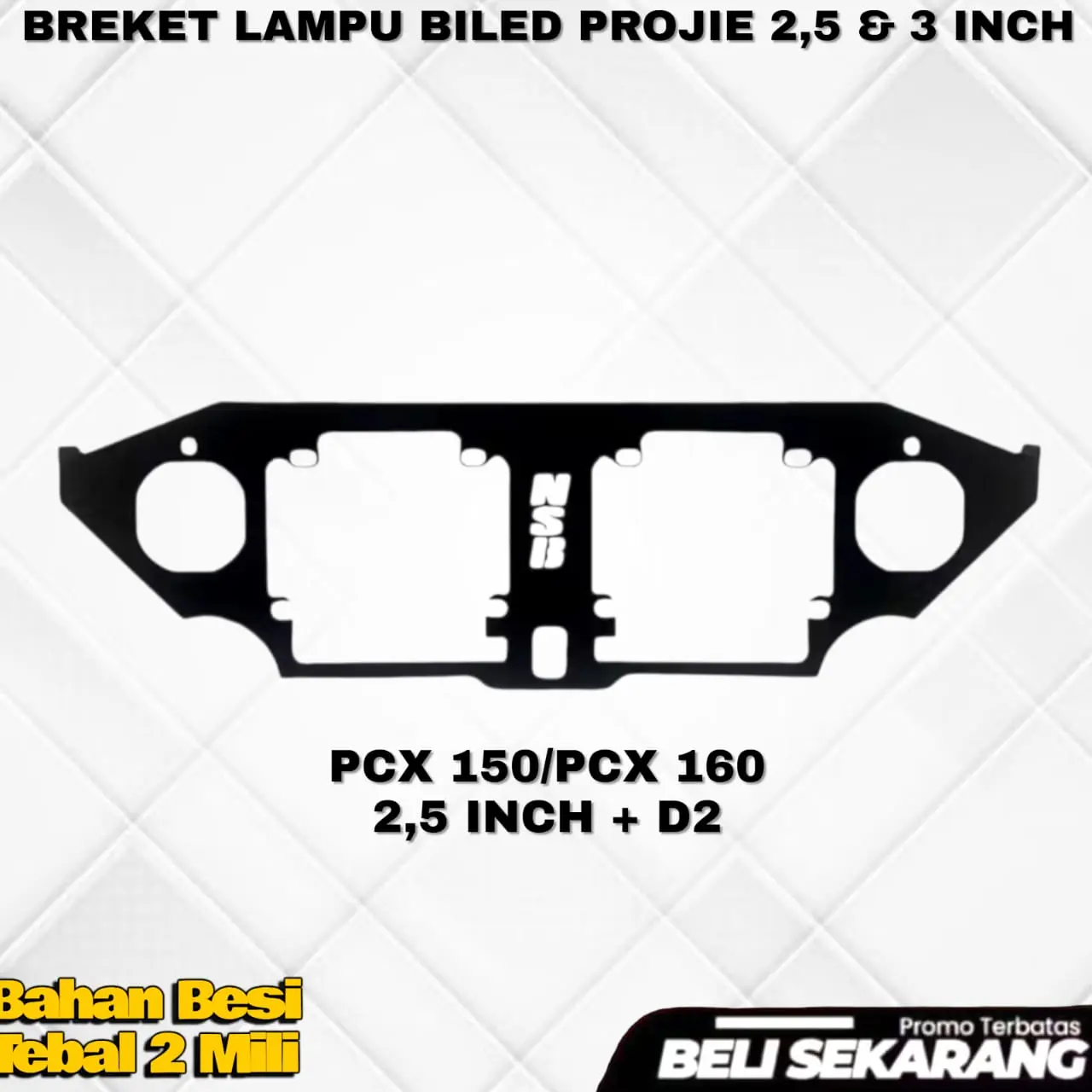 BREKET BILED-PCX 150/160 2,5 INCH+D2