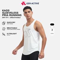 Gambar Kaos Singlet Sleeveless Pria Dryfit Gen Active - Baju Tank top Olahraga Running Gym Fitness Sport - WHITE, M dari GEN ACTIVE Kota Administrasi Jakarta Selatan 1 Tokopedia