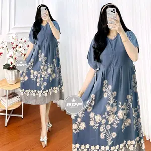 Daster Chibi Pendek Rayon Tebal Premium/Daster Bumil Busui/Daster Viral Model Motif Terbaru