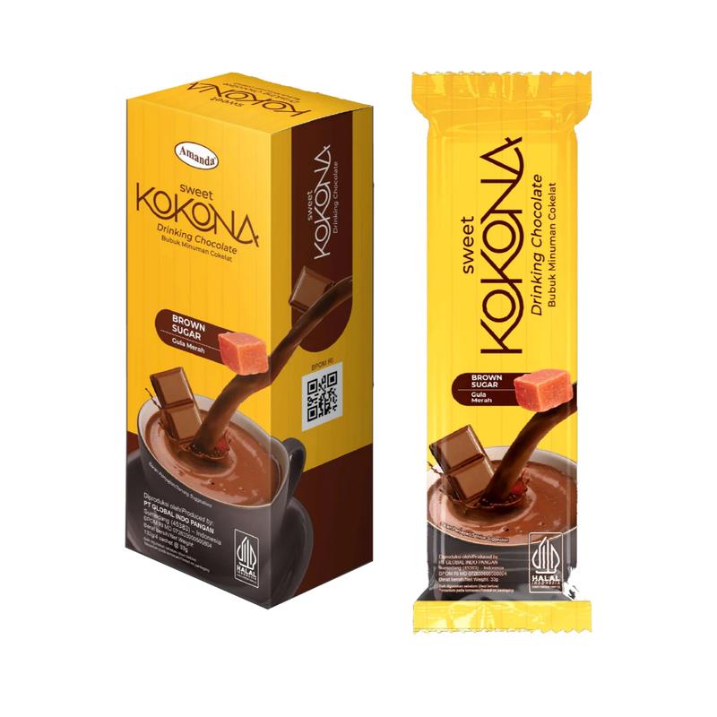 Sweet Kokona - Brown Sugar Bubuk Minuman Cokelat 4 sachet By Amanda, Chocolate Kereta drink Susu 5